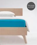 Spannbettlaken FLEURESSE "Comfort", blau (meeresblau), B:180cm, Jersey-Elasthan,