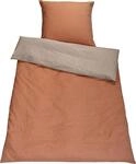 Wendebettw&auml;sche SETEX "Chambray", rot (marzipan, rostrot), B/L: 135cm x 200cm, 1