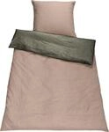 Wendebettw&auml;sche SETEX "Chambray", gr&uuml;n (marzipan, khakigr&uuml;n), B/L: 155cm x 220cm,