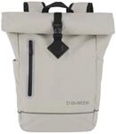 Freizeitrucksack TRAVELITE "BASICS Roll-Up Rucksack aus Plane", Damen, Gr. B/H/T: