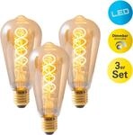 N&Auml;VE LED-Leuchtmittel "Dilly", Energieeffizienz: G, gelb (amber), L:14,6cm...