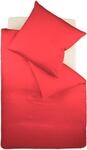 Bettw&auml;sche FLEURESSE "Colours in 135x200, 155x220 oder 200x200 cm", rot (kirsche),