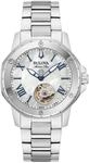 Automatikuhr BULOVA "Marine Star Automatic", silber (silberfarben, perlmuttfarben),