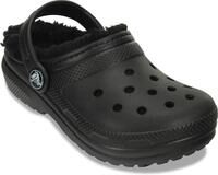 Clog CROCS "Kids Classic Lined Clog", Kinder, Gr. 33, Warmfutter, schwarz,