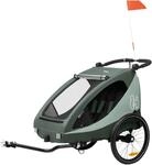 Fahrradkinderanh&auml;nger HAUCK "2in1 Bike Trailer und Buggy Dryk Duo Plus, dark green",