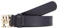 Lederg&uuml;rtel TOMMY HILFIGER "TH LOGO 2,5 cm breit", Damen, Gr. 70, blau (space...