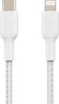 BELKIN Smartphone-Kabel "Lightning/USB-C Kabel ummantelt mfi 1m", wei&szlig;, 100cmcm,