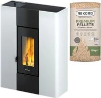 Pelletofen FREEPOINT "Roxy Stand", wei&szlig; (schwarz), Kamin&ouml;fen, Pelletofen