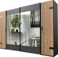 Schwebet&uuml;renschrank WIMEX "Stockholm, Schlafzimmerschrank mit Industrial-Look,