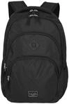 Laptoprucksack TRAVELITE "BASICS Melange", Gr. B/H/T: 31cm x 45cm x 16cm, schwarz,