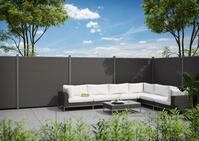 Sichtschutzelement KIEHN-HOLZ, schwarz (anthrazit, aluminiumfarben), H:180cm,