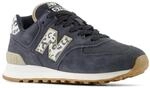Sneaker NEW BALANCE "WL574", Damen, Gr. 36,5, schwarz-wei&szlig; (anthrazit), Leder,