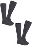 Kniestr&uuml;mpfe HUDSON "ONLY 2-PACK", Herren, Gr. 39-42, grau, meliert,