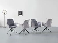 Esszimmersessel HELA "SUSANNE", grau (vintage grau), B:65cm H:92cm T:64cm, Sessel,