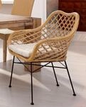 Rattanstuhl HOME AFFAIRE, gelb (honigfarben, schwarz, honigfarben), B:64cm H:90cm