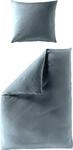 Bettw&auml;sche BIERBAUM "Elegant uni", blau (jeans), B/L: 155cm x 220cm, 1 Stk., 1 Stk.,