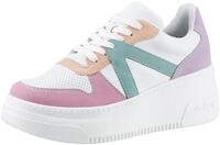 Plateausneaker RIEKER, Damen, Gr. 42, wei&szlig; (wei&szlig; pastellfarben), Lederimitat,