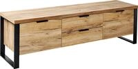 TV-Board JAHNKE "LOOP", braun (kerneiche), B:152,4cm H:45cm T:39,5cm, Holzwerkstoff,