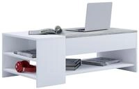 Couchtisch VCM "Holz Sofatisch Couchtisch Schublade Tindus", grau (wei&szlig;, beton,