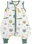 Babyschlafsack SCHLUMMERSACK "Schlafsack mit F&uuml;&szlig;en 0.5 Tog" Gr. 60, gr&uuml;n
