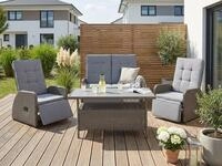 Gartenlounge-Set KONIFERA "Vigo", grau (graubraun, graubraun), Loungeset Vigo,
