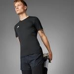 Laufshirt ADIDAS PERFORMANCE "ADIZERO ESSENTIALS RUNNING", Herren, Gr. L, schwarz,