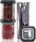 Vorratsdose GEFU "PANTRY mini", silber (schwarz, silber), Borosilikatglas,