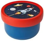 Lunchbox MEPAL "Fruchtbox mit Gabel Campus 300 ml", bunt (space), L:6,7cm,