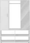 Kompaktgarderobe FMD "Auma", wei&szlig;, B:105cm H:151,2cm T:39,7cm, Holzwerkstoff,