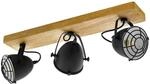 EGLO Deckenspot "GATEBECK Strahler, Stahl und Holz, E14, IP20, Wohnzimmerlampe,