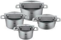 Topf-Set FISSLER "Phi Collection", silber (silberfarben), T&ouml;pfe, Topf-Set, cookstar