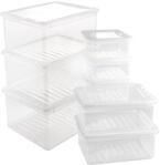 Aufbewahrungsbox KEEEPER "bea", transparent, 8 Stk., Polypropylen,