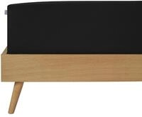 Spannbettlaken SCHIESSER "Jessi aus 100% Baumwolle", schwarz, B:150cm L:200cm,