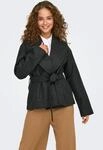 Kurzmantel ONLY "ONLAUGUSTA LIFE SHORT COAT OTW", Damen, Gr. XS (34), grau