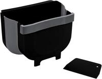 Einbaum&uuml;lleimer WENKO "Modell Fago", schwarz (schwarz, grau), B:25,5cm H:18cm