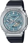 Smartwatch CASIO G-SHOCK "GBM-2100A", schwarz (schwarz, hellblau, schwarz, hellblau),