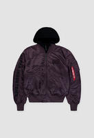 Bomberjacke ALPHA INDUSTRIES "MA-1 D-Tec Sleeve Embroidery", Herren, Gr. S, lila