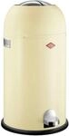 M&uuml;lleimer WESCO "Kickmaster", braun (mandel), B:37,5cm H:69cm T:37,5cm, Stahlblech,
