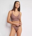 Bralette SLOGGI "ZERO Feel Bliss", Damen, Gr. XS, N-Gr, braun (cacao), Spitze,