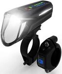Fahrrad-Frontlicht FISCHER FAHRRAD "LED-Akku Frontlicht 100 Lux Fernlicht", schwarz,