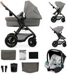 Kombi-Kinderwagen KINDERKRAFT "MOOV 2 Air 3IN1", Baby, light grau, Stahl, Kinderwagen