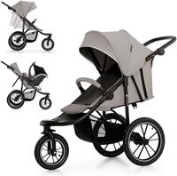 Kombi-Kinderwagen KINDERKRAFT "HELSI 2", Baby, grau, Stahl, Kinderwagen