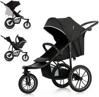 Kombi-Kinderwagen KINDERKRAFT "HELSI 2", Baby, schwarz, Stahl, Kinderwagen