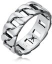 Silberring KUZZOI "Ring Herren Chunky Chain Look Panzerglieder 925 Silber" Gr....