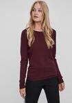 Rundhalspullover VERO MODA "VMCARE STRUCTURE LS O-NECK BLOUSE", Damen, Gr. XS, rot