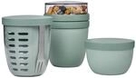 Lunchbox MEPAL "Lunchpot, Fruitpot und Snackpot Ellipse 3er Set", gr&uuml;n (nordic
