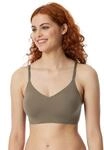 Bustier SCHIESSER "Invisible Soft", Damen, Gr. 36, N-Gr, braun (310, taupe),...