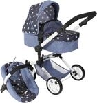 Kombi-Puppenwagen CHIC2000 "Linus, Sternchen", blau (sternchen), Puppenwagen,