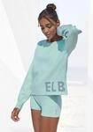 Strickpullover ELBSAND, Damen, Gr. 32/34, blau (t&uuml;rkis), Obermaterial: 50% Viskose,