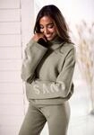 Sweater ELBSAND, Damen, Gr. 36/38, gr&uuml;n (oliv meliert), Feinstrick,...